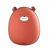 Healeved Calentador de Manos Portátil USB Forma de Oso Marrón, Capacidad 3000ma, Recargable para Uso en Invierno y Actividades al Aire Libre