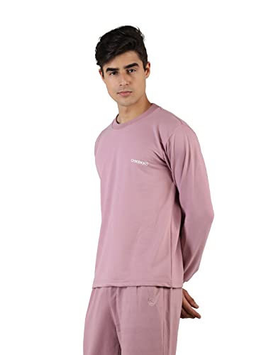 Image of CHKOKKO Men's Terry Cotton Loose Fit Full Sleeves Regular Fit T-Shirt