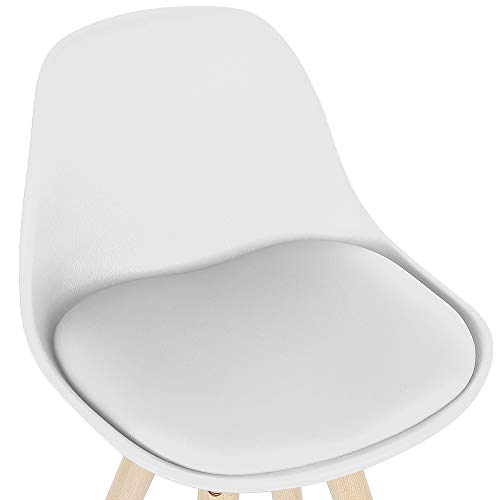 Set di 2 Sgabelli Bar in Polipropilene e Legno