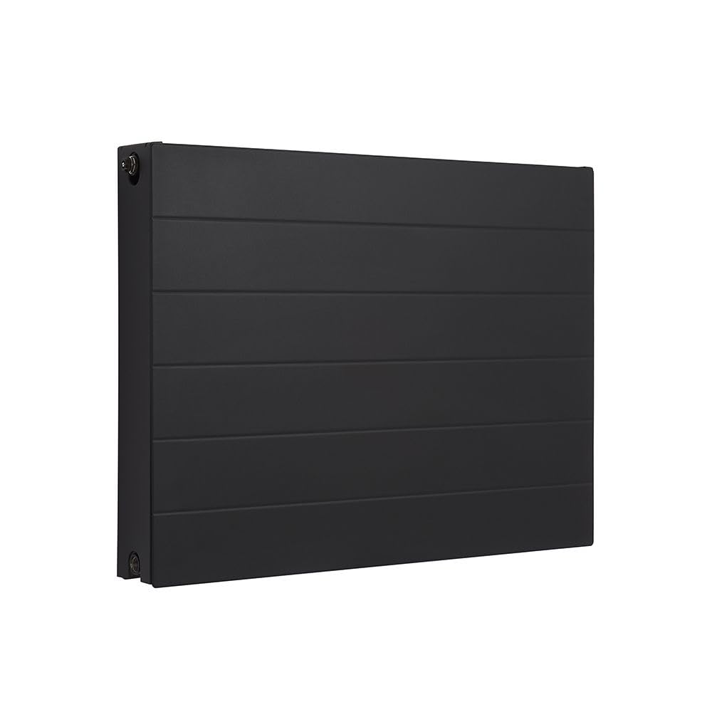 Milano Black Alora Type 22 Horizontal Double Panel Convector Radiator - 600Mm X 800Mm