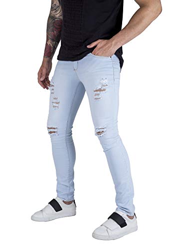 Calça Masculina Ballad Skinny Com Lycra Água Índigo (42)