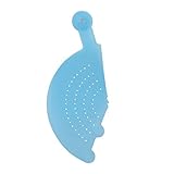 Material: Plastik Generic Minshang Waschbecken Schwammhalter Hängender Sieb Organizer Aufbewahrungstasche mit Saugnapf,Blau