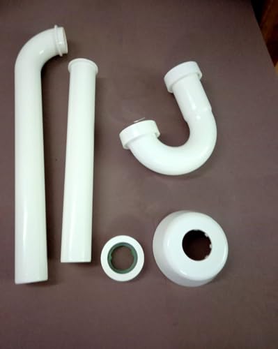 Image of Bonomini P Trap for Wash Basin & Kitchen Sink, 1 inch1 /4, PP Material, Off White, Modern Style