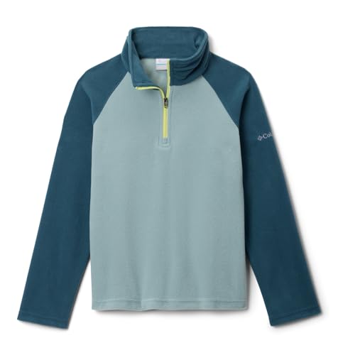 Columbia Youth Glacial Fleece Half Zip, Crushed Blue/Everblue, Small