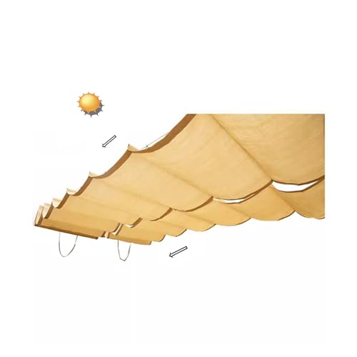 Voile d'ombrage rétractable pour pergola en U de terrasse - 2