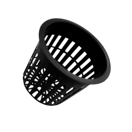 CIYODO Cestini per Piantare in Plastica a Rete Neri Medie Dimensioni Set da 10 Pezzi Traspiranti e Resistenti alla Corrosione per Coltivazione Fuori in Casa e Giardino