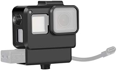 GoPro Housing Case with Microphone, LED Light, Phone Holder, Tripod for Gopro Hero 5 6 7 Vlog, Live Stream, YouTube, Asmr Audio Video Accessories Kit