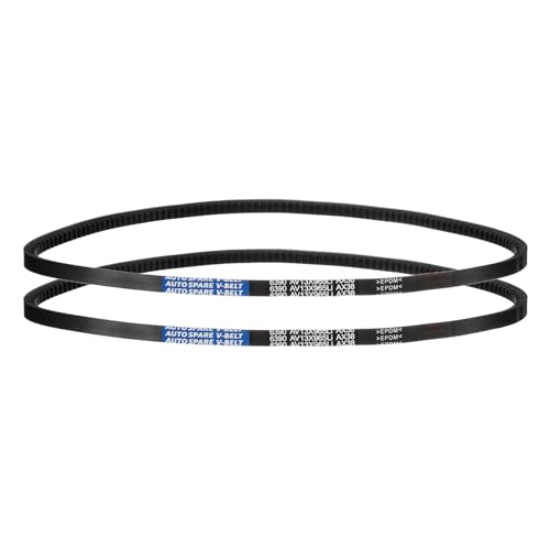 Image of AX38 Belt, Raw Edge Cogged Industrial Rubber EPDM V-Belt, Pack of 2