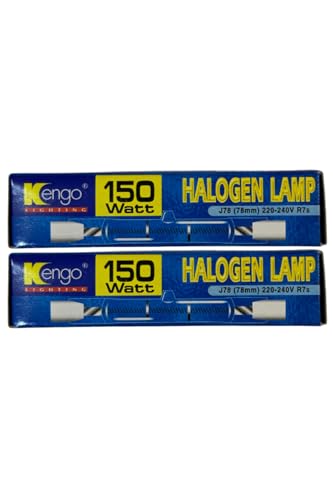 R7s 78 mm Çubuk Halojen Ampul, 150W Sarı Işık, Kısılabilir, 2 Adet