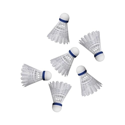 Wilson Badminton-Ball, Championship Shuttlecocks, 6-er Dose, 78 Grains, Weiß, Kunststoff/Naturkork, WRT6042WH78, One Size