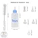 YIUIRUOI 1pcs 60ml Pet Bottle with 4pcs Replacement Nipples and 1pcs Nipple Brush Can Be Used for Water Feeding Pet Feeding Tools.