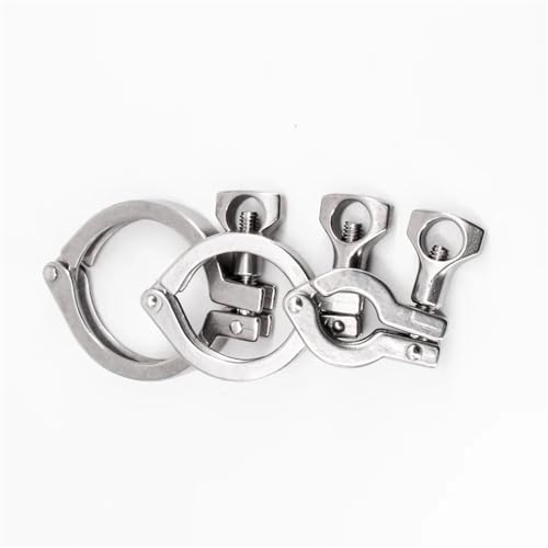 Abrazadera Tri Clamp de acero inoxidable SUS 304 con acabado pulido 5