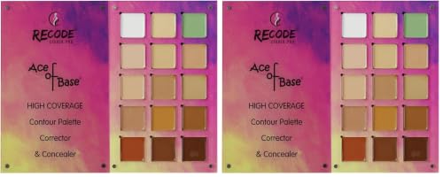 Image of Recode Beauty Concealer, Colour Corrector & Contour Palette Powder Full Coverage For All Skin Type, Erases Dark Circles, Matte Uneven Skin Tone, Redness, Blemishes, Even Scars, 15 Shades (Pack of 2)
