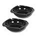 PARENCE.- Set di 2 posacenere in melamina - 10 cm di diametro - Compatto, leggero, resistente e versatile - 2 pezzi, nero immagine