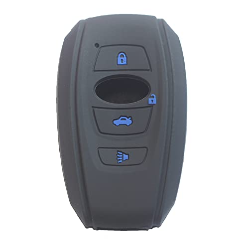 Kcpros 2Pcs Rubber Silicone 4 Buttons Smart Key Fob Cover Case Skin Protector Keyless With Keychain Compatible With Subaru Ascent Brz Crosstrek Forester Impreza Legacy Outback Sti Wrx #TOP4