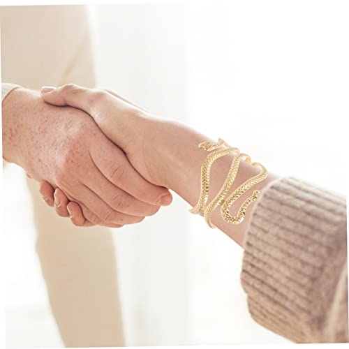2Pcs Adjustable Snake Arm Cuff Chic Open Armlet Jewelry for Women Eye-catching Fashion Accessory for Parties Weddings and More3