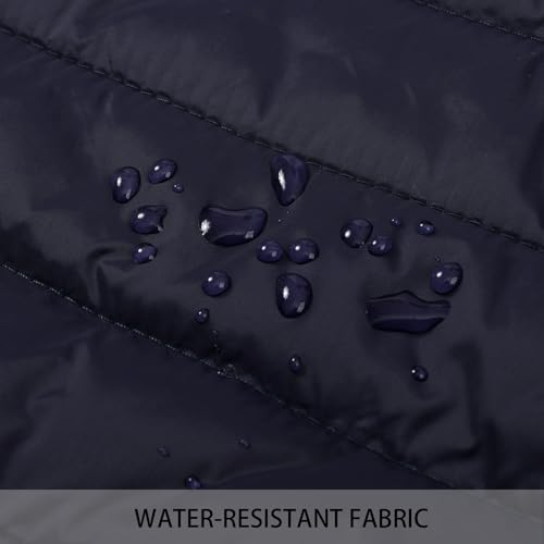 Image of MADHERO Mens Puffer Jacket Packable Lightweight Water-Resistant Stand Collar Down Alternative Puffy Outerwear Coat