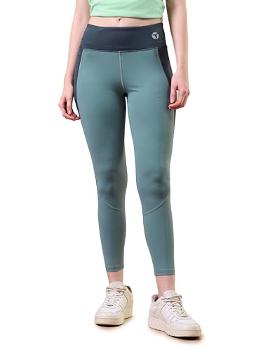 Image of TECHNOSPORT Women's High Rise Slim Fit Tights for Running, Gym and Sports