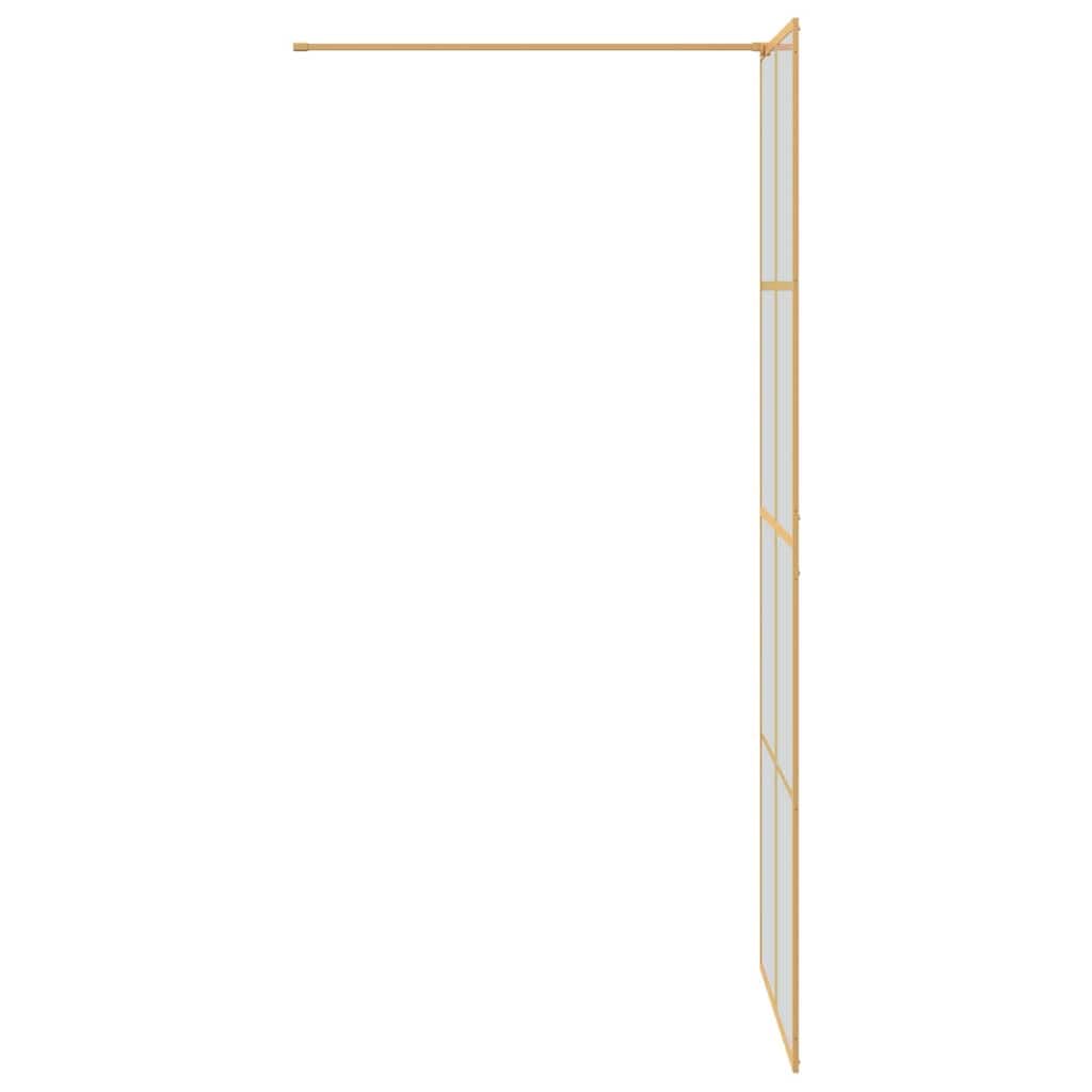 Fengshui Walk-in - Mampara de ducha (cristal templado, 80 x 195 cm), color dorado | Marco de aluminio, cristal templado de seguridad, ancho ajustable, incluye soporte de 100 cm