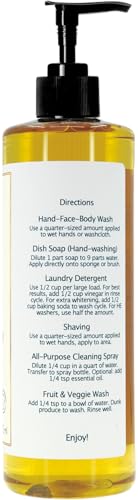 Image of Claya Tea Tree Liquid Castile Soap - Organic Ingredients, Biodegradable, and Clarifying, Gentle for Skin and Multi-Purpose (16 fl oz (Pump Cap) and 64 fl oz)