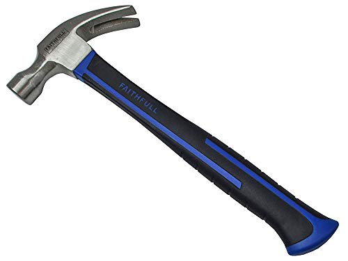 Image of Faithfull FAICH16FG Fibreglass Handled Claw Hammer 454g (16oz)