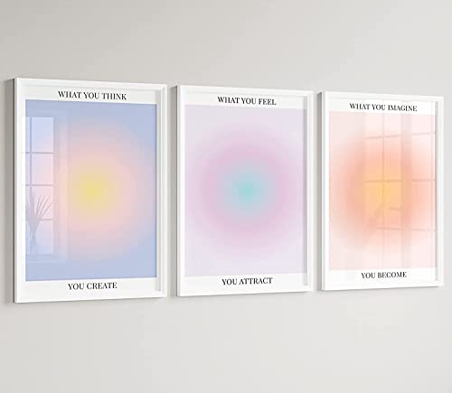 Cuadros de aura con gradientes de color en lienzo de alta calidad decorativo