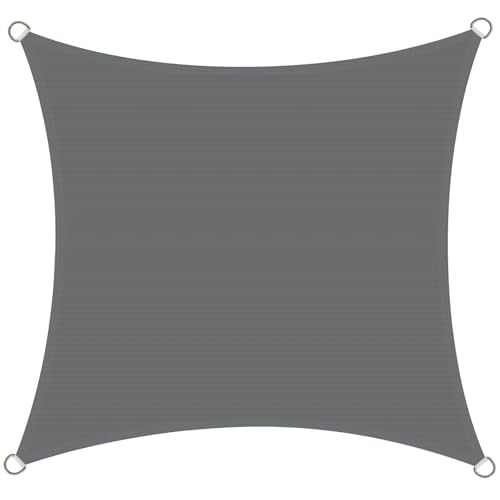 Rivenlo Voile d’ombrage Carré 2,5x2,5 m - Toile Ombrage Extérieur Triangle HDPE Respirant (185g/m²) Voile Ombrage avec 98% de Protection UV pour Patio...