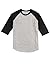 Sport-Tek Men's Colorblock Raglan Jersey L Heather Grey/Black