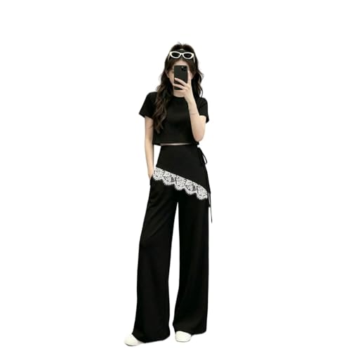 Conjunto de tres piezas de algodón que soluciona tu look diario con falda culotte y pantalones