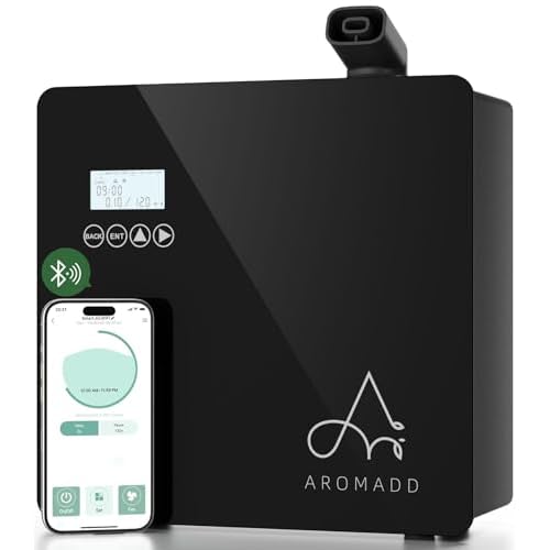 2025 Upgraded 3500 Sq.Ft Smart Scent Machine – HVAC System, Whole House Aroma & Hotel Collection Diffuser, Waterless Essential Oil Diffuser for Home, Office, 600ML Capacity, Cold Air Tech (Black)