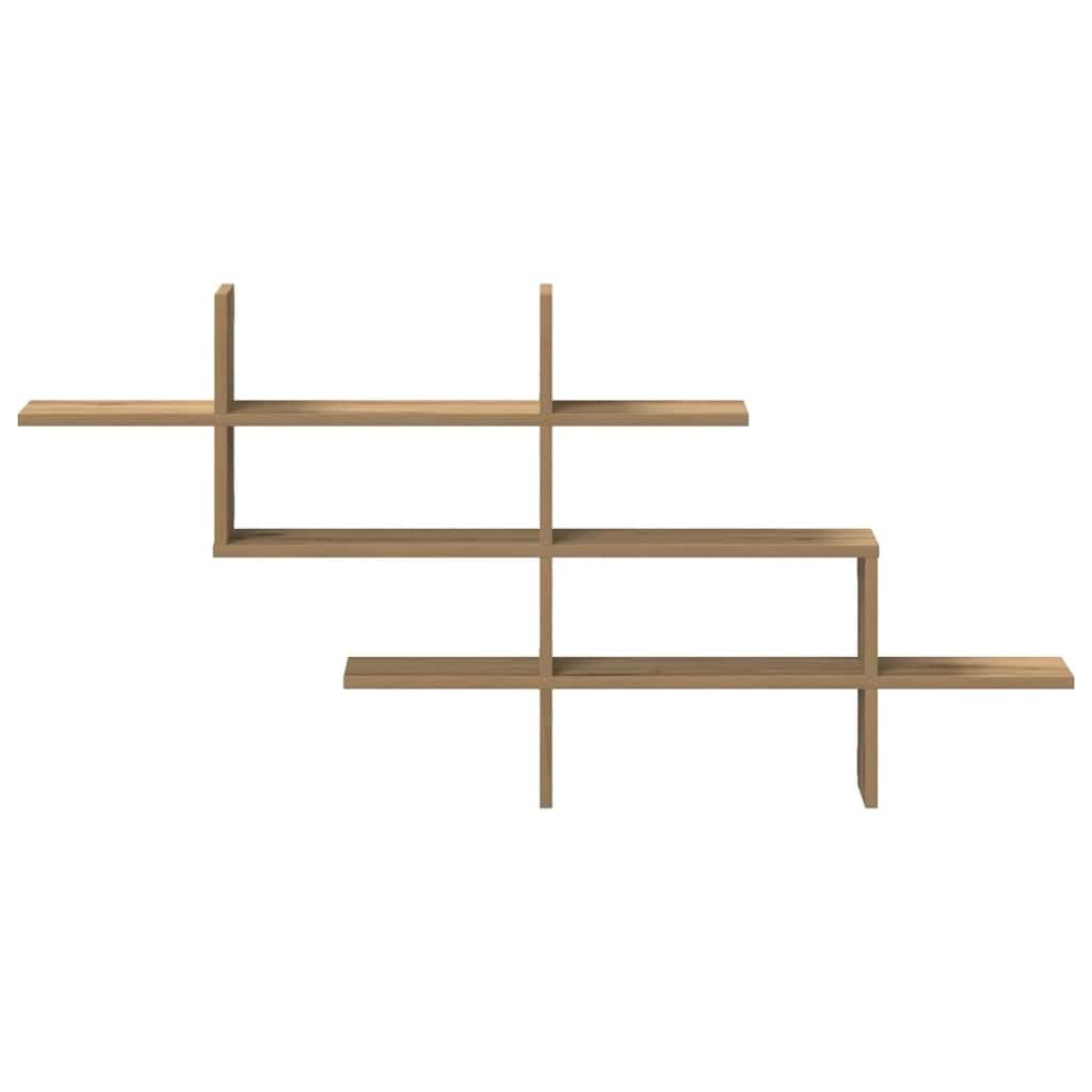 vidaXL Wandregal Artisan-Eiche 124,5x18x60,5 cm Holzwerkstoff