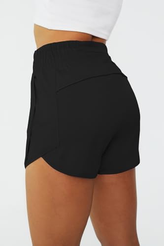 Tough Mode Shorts for Women, Women's Athletic Shorts, High Waisted Running Shorts Pockets Sporty Shorts Gym Elastic Workout4