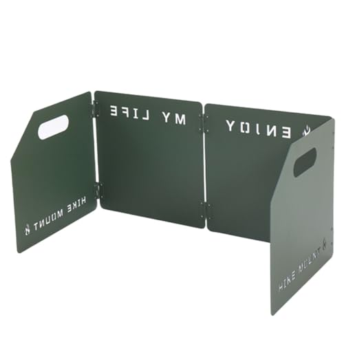 Active Island ウインドスクリーン 折りたたみ 風除け板 防風 コンロ バーナー a853 (アーミーグリーン, 4つ折り)