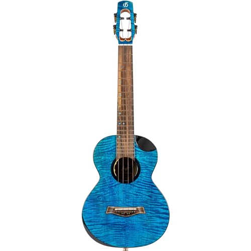 Flight Comet EQ-A Tenor Mahogany Ukulele, Blue