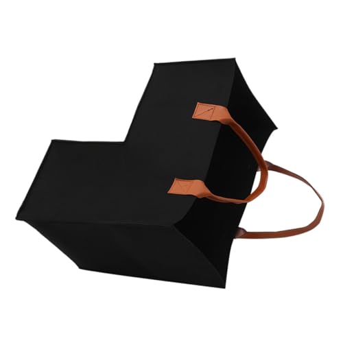 WEKADRIN Cesto Organizer per Scale in Feltro Nero con Manici Resistenti Capiente e Pieghevole per Riporre Biancheria Giocattoli e Oggetti Vari in Casa