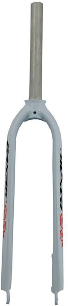 Mountain Bike Rigid Fork 26/27.5/29'' Bike Fork 1-1/8'' Straight Threadless Aluminum Alloy Fork Ultralight Disc Brake Bicycle Front Fork QR 9mm(White A,27.5'')