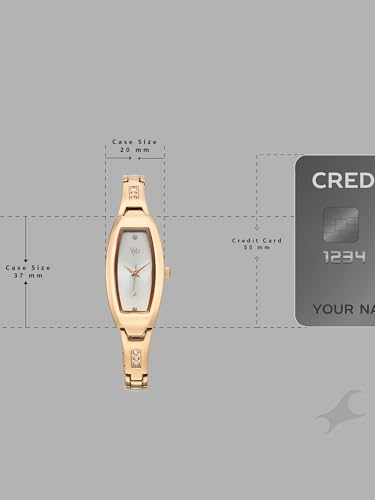 Image of Fastrack Vyb Manifester with Quartz Analog Silver Dial Rose Gold Stainless Steel Strap Watch for Girls - FV60113WM01W