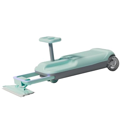 HQYMXYGEUR Kart de Limpieza,Kart eléctrico portátil para niños,Velocidad Ajustable,Ruedas de PU silenciosas para niños Kart de Limpieza(Grey SingleDrive)