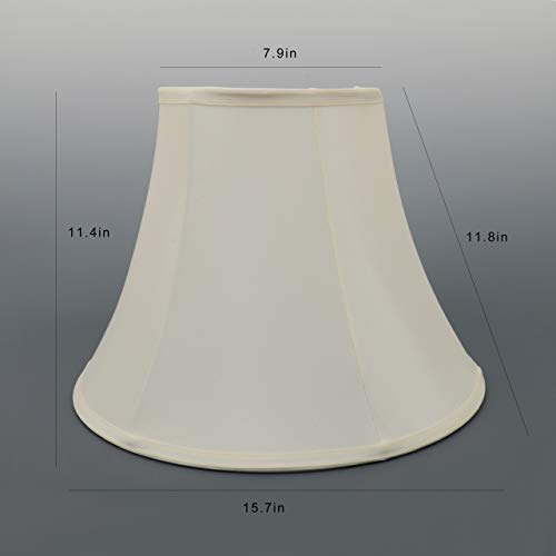Lamp Shades for Table Lamps Set Of 2,Medium Lampshade Bell Off-White for Bedroom Lamp & Floor Lamp, 8x16x12 inches, Simple Assembly Required, Spider - Thumbnail 7