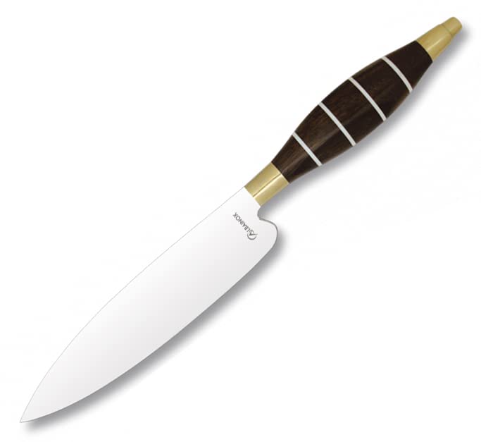 Tiendas LGP - Albainox - Cuchillo Canario 17219, Acero Inox. Hoja de 11 cm. Mango de Madera y Funda de Cuero