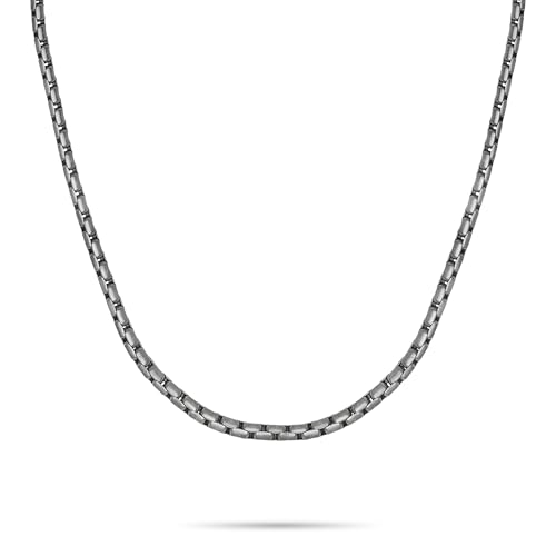 Collier s.Oliver Homme en acier inoxydable, maille vénitienne classique et intemporelle