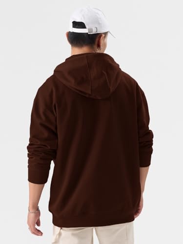 Image of LAZYCHUNKS Men's Zipper Hooded Sweatshirt | Premium Full Sleeve Hoodie Jacket with Front Zip & Pockets | Stylish Winter Wear, Warm Casual Sportswear for Men