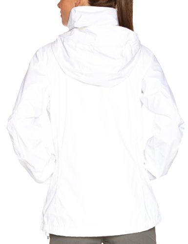 Chaqueta de senderismo para mujer impermeable con capucha ajustable contra el viento 4