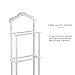 Proman Products Sakura Twin Valet with Wooden Hanger, Trouser Bar & Tie Bar, White