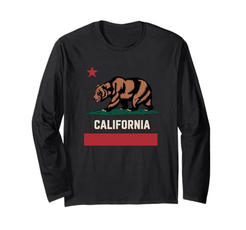 Vintage California Republic Bear State Flag Long Sleeve T-Shirt