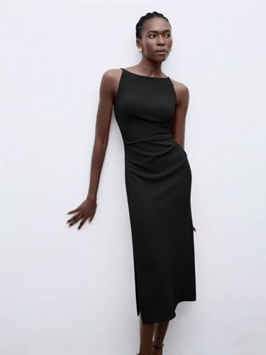 Image of KOTTY Women's Flowy Midi Round Neck Plus Size Dress