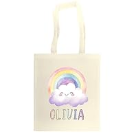 Each Rainbow Cloud Girls Tote Bag comes with the option to add a personal touch - your child's name embroidered on the front. This unique feature not only sets it apart but also encourages a sense of ownership and responsibility in children. It boast...