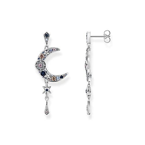 Thomas Sabo boucles d'oreilles lune en argent 925 noirci d'exception
