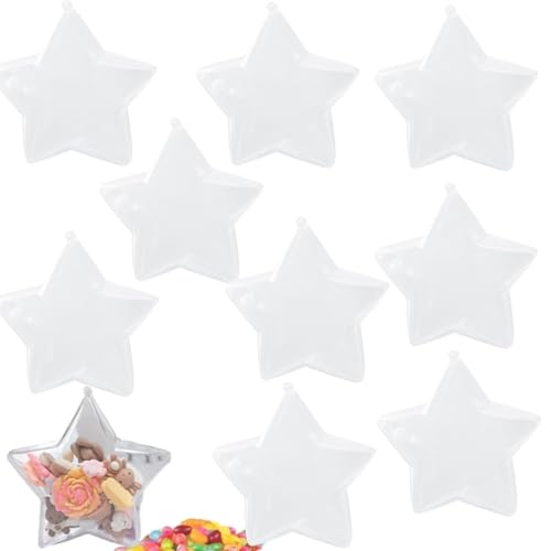 Mignon Baby Shower Favors, 10 Pcs Boîtes à bonbons en forme d'étoile, Forme D'étoile Remplissable Bonbons Chocolat Bouteilles Boîte pour Baby Shower Ornements En...