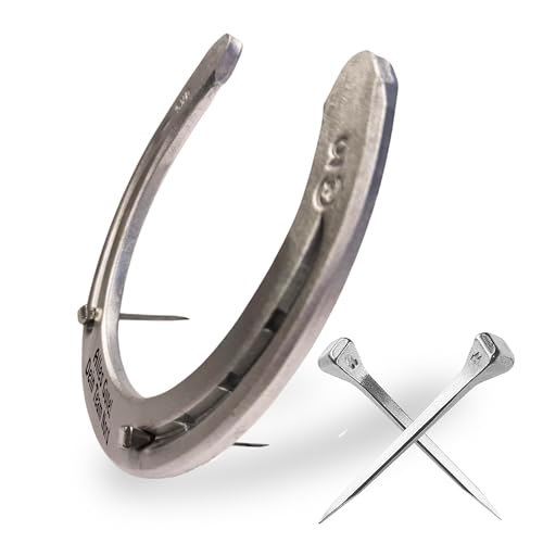 Foto von Dttra Hufeisen mit Wunschgravur aus schwerem Eisen, original Pferdehufeisen graviert, Silber lackiert, personalisiert Glückshufeisen für Hochzeit oder Einzug Geschenk